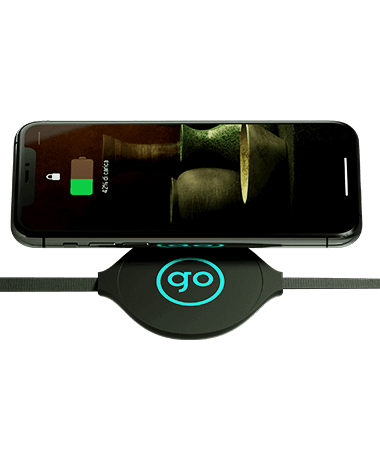 Caricabatterie Wireless Qi Konix Fiji 10W - Ricarica Rapida A Induzione Per Smartphone - Blu